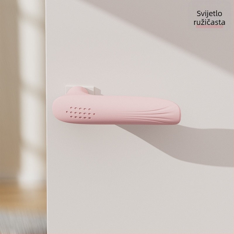 Silikonski zaštitni poklopac za ručicu vrata — nevidljivi amortizer udara, antistatičan, Crocodile model, zidna montaža CT-01, Shield Daddy branda