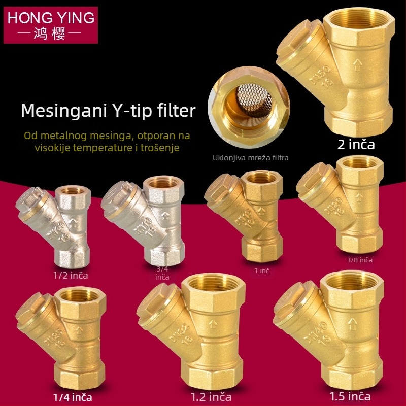Bakarni Y-filtr – Hongying marka; Stil: moderna jednostavnost; Materijal: bakar