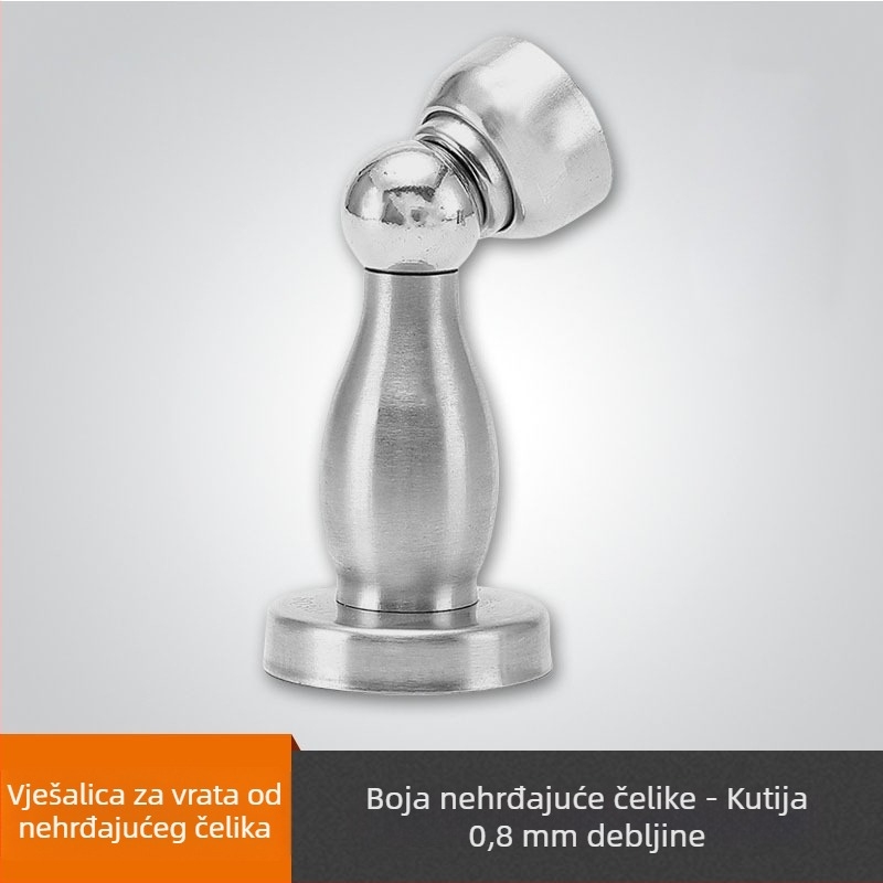 Minimalistički zatvarač vrata od cinkove legure, za unutarnje drvene vrata, zidni CT-01 montaža, ručno upravljanje, standardna konstrukcija