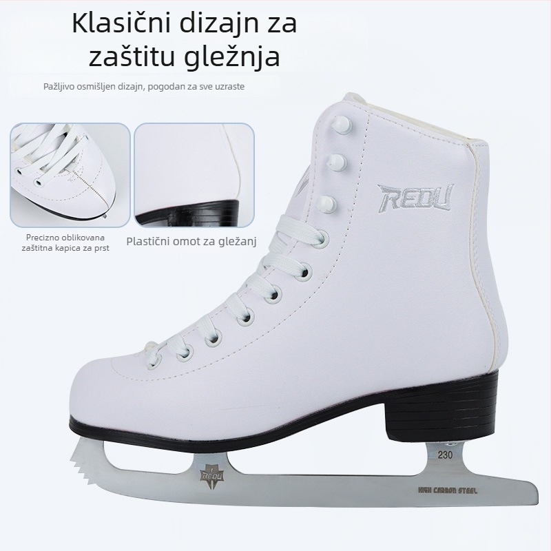 Cool Show Dječje klizaljke za led – gornji dio otporne PU, oštrice od karbonskog čelika