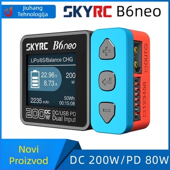 SKYRC B6neo pametni punjač (200W izlaz, PD80W, detekcija energije za bateriju)