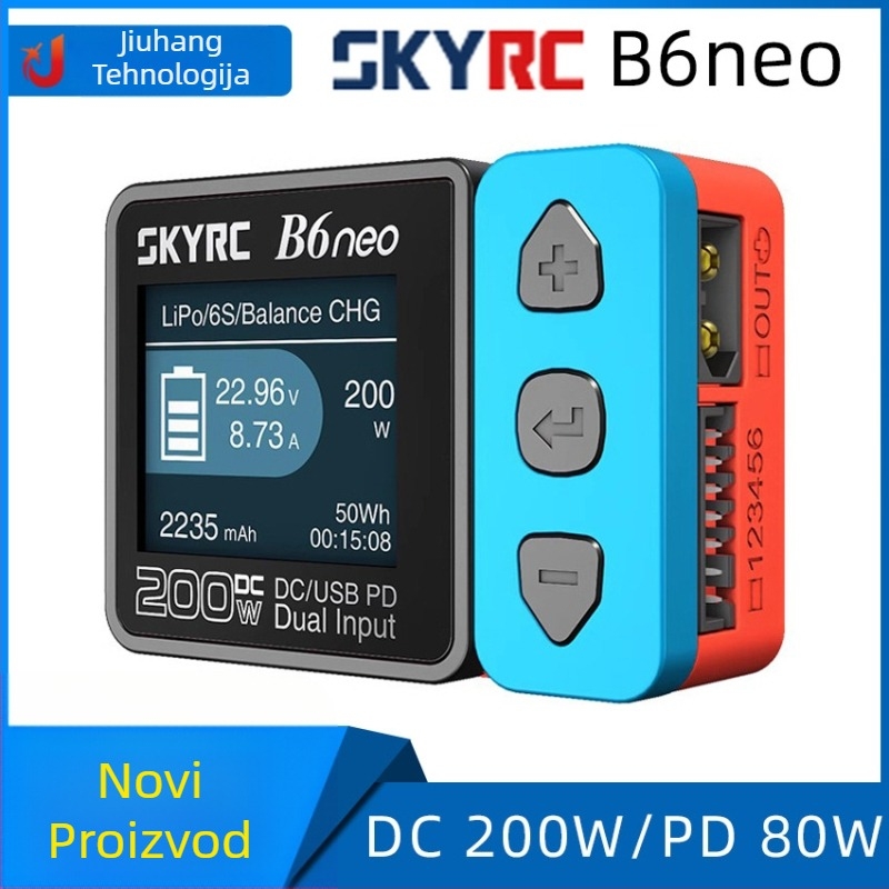 SKYRC B6neo pametni punjač (200W izlaz, PD80W, detekcija energije za bateriju)