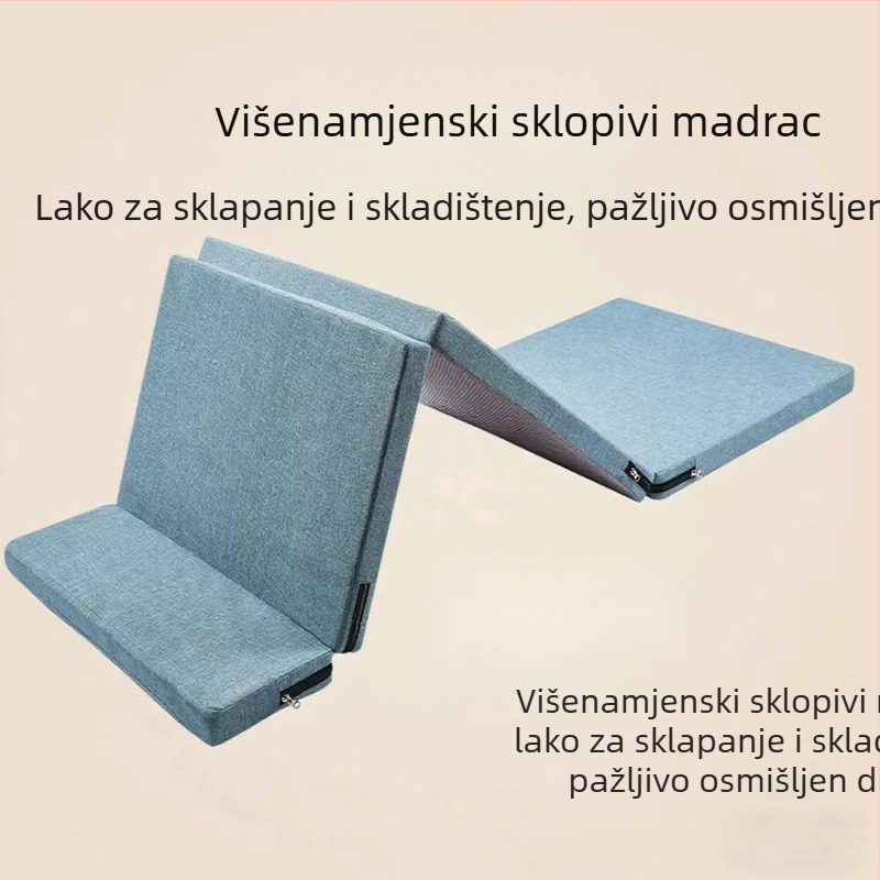 Dječja sklopiva nap-mat, joga podloga od pamuka i lana, 5 cm debljine, protuklizna površina