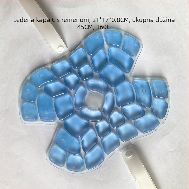 Ledena podložka za šešir: TPU tkanina, PCM hlađenje punjenje, jednostavan stil, težina 100 g (TPU, PCM, 100 g)