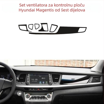 PVC karbonska vlakna unutarnje dekorativne naljepnice za mjenjač, središnju konzolu i vrata – s ljepilom na stražnjoj strani