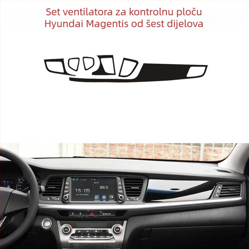 PVC karbonska vlakna unutarnje dekorativne naljepnice za mjenjač, središnju konzolu i vrata – s ljepilom na stražnjoj strani