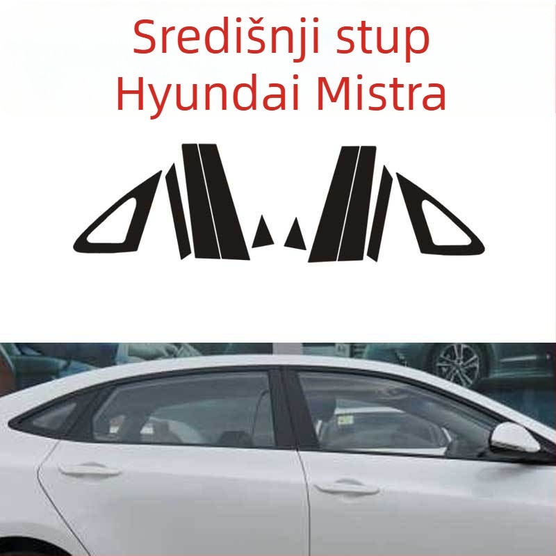 PVC karbonska vlakna unutarnje dekorativne naljepnice za mjenjač, središnju konzolu i vrata – s ljepilom na stražnjoj strani