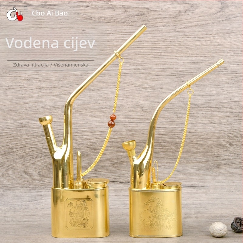 Vintage set nargila – metalna konstrukcija, komplet dodataka, vintage stil