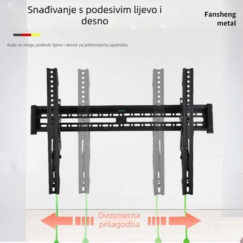 Integrirani zidni nosač za TV, okretni teleskopni nosač, od željeza, model C3-T, za Smart TV