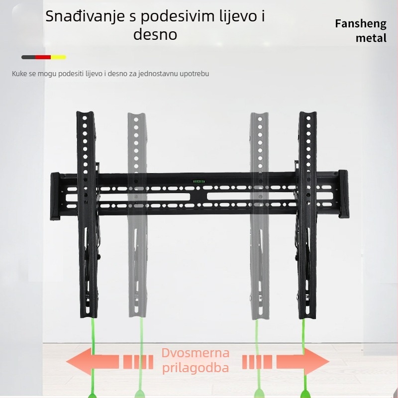 Integrirani zidni nosač za TV, okretni teleskopni nosač, od željeza, model C3-T, za Smart TV