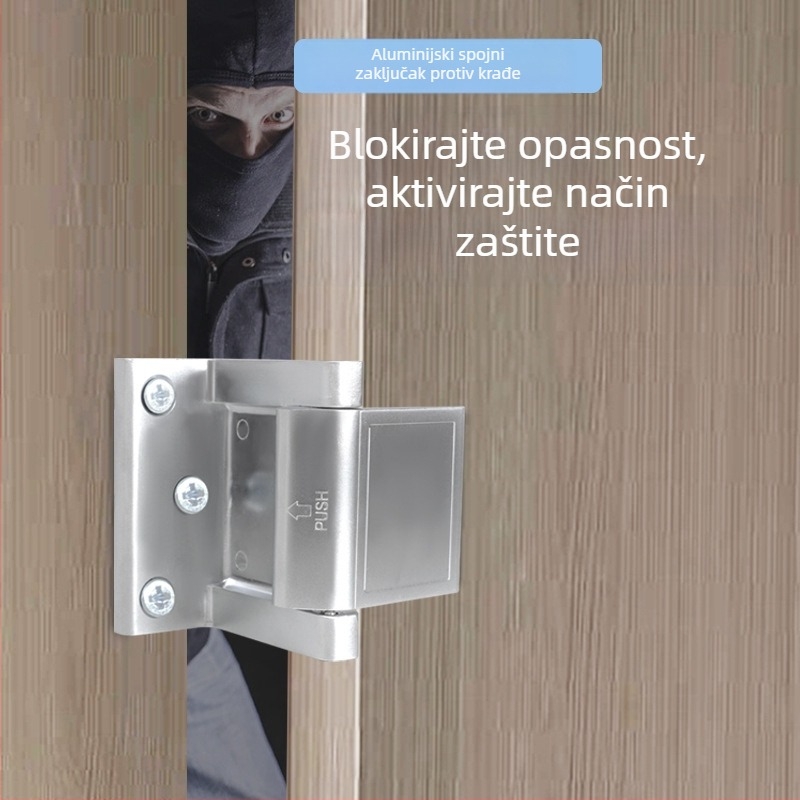 Blokator vrata – model ZC012, aluminijska legura, elektroplatirani premaz, ugradnja na vrata, ručno upravljanje