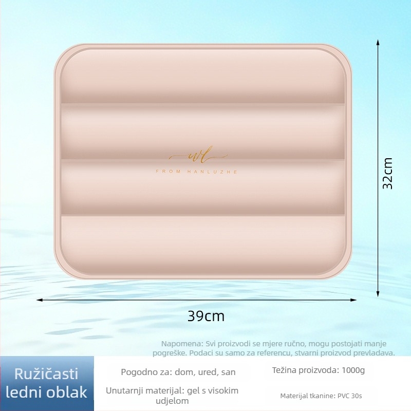 Jojoba Ice Pad – PVC materijal s punjenjem od ledenih kristala za prevenciju toplinskog udara i hlađenje, univerzalna uporaba
