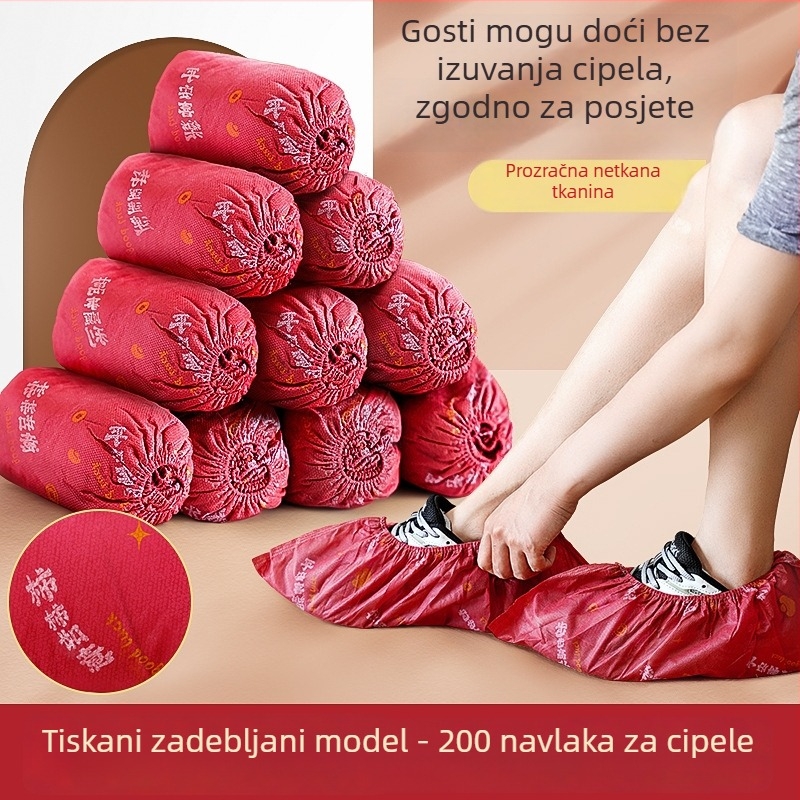 Jednokratne navlake za cipele od netkanog materijala za Godinu Konja, unutarnja upotreba, protuklizne, ojačane, dekoracija za Novu godinu i Proljetni festival