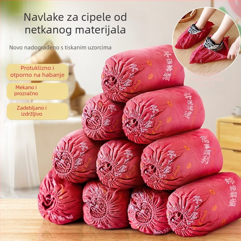 Jednokratne navlake za cipele od netkanog materijala za Godinu Konja, unutarnja upotreba, protuklizne, ojačane, dekoracija za Novu godinu i Proljetni festival