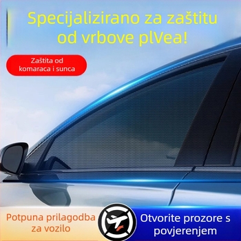 Automobilska mreža protiv komaraca za prozor s sjenilom, univerzalno bočno staklo