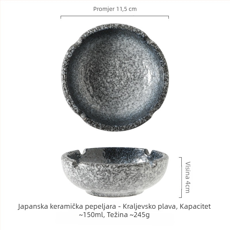 Keramički pepeljar u japanskom stilu za dom, dnevni boravak i ured, hotelska upotreba