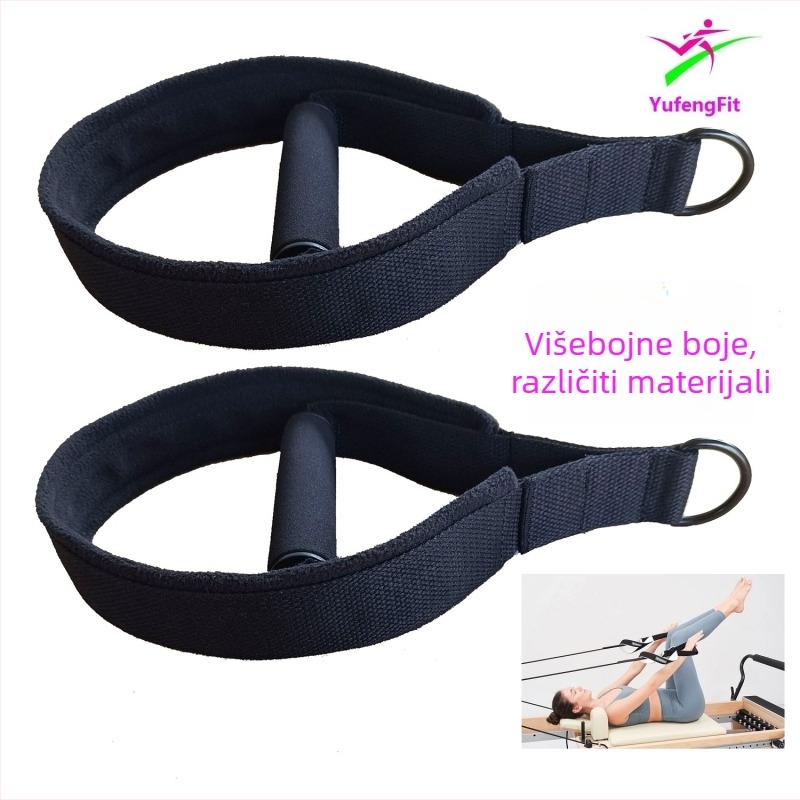 Dvostruki Pilates krug s trakama za stopalo, gležanj, potkoljenicu, zglob i dršku za jogu i fitness - Brand: yufengfit - Materijal: poliester, najlon, polarni fleece - Kategorija: joga pomagala