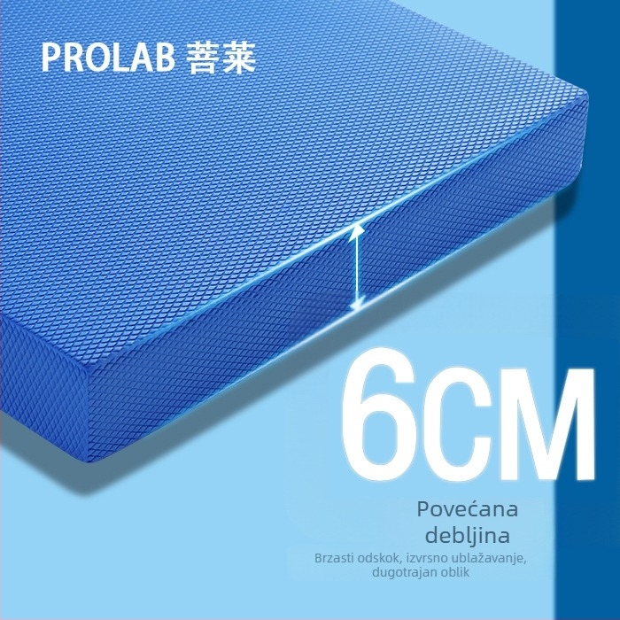Pu Lai joga podloga – TPE, debljina 6 mm, uzorak plaid, protuklizna i balansirajuća podloga