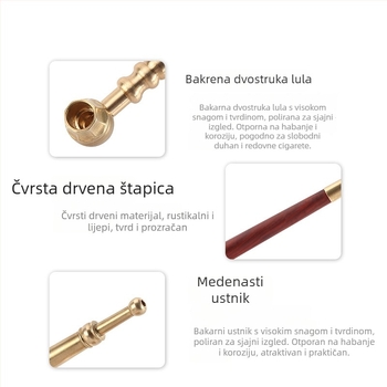Kaiqiu mesingana lula za pušenje, tradicionalna dvostruka upotreba s odvojivim filtrom