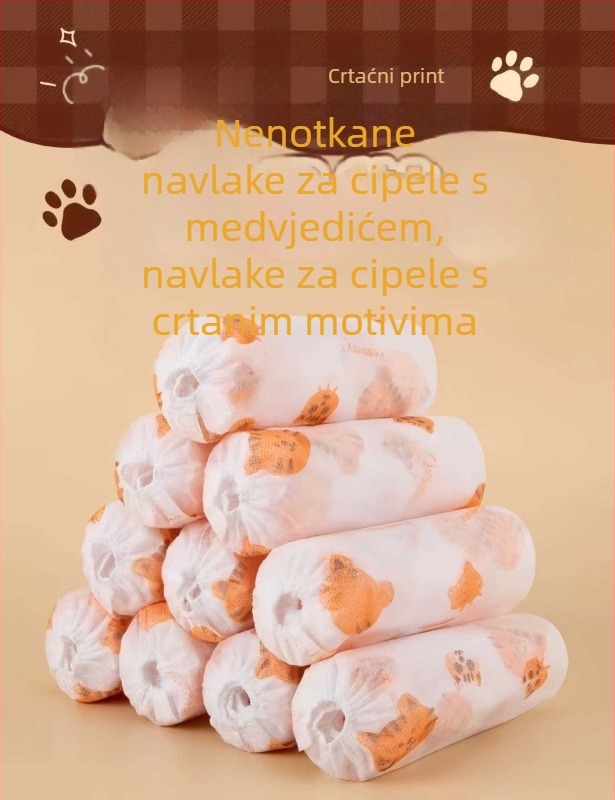 Jednokratne navlake za cipele za unutarnju upotrebu, od netkanog materijala, dodatno debele, prozračne, protuklizne, zaštita od prašine