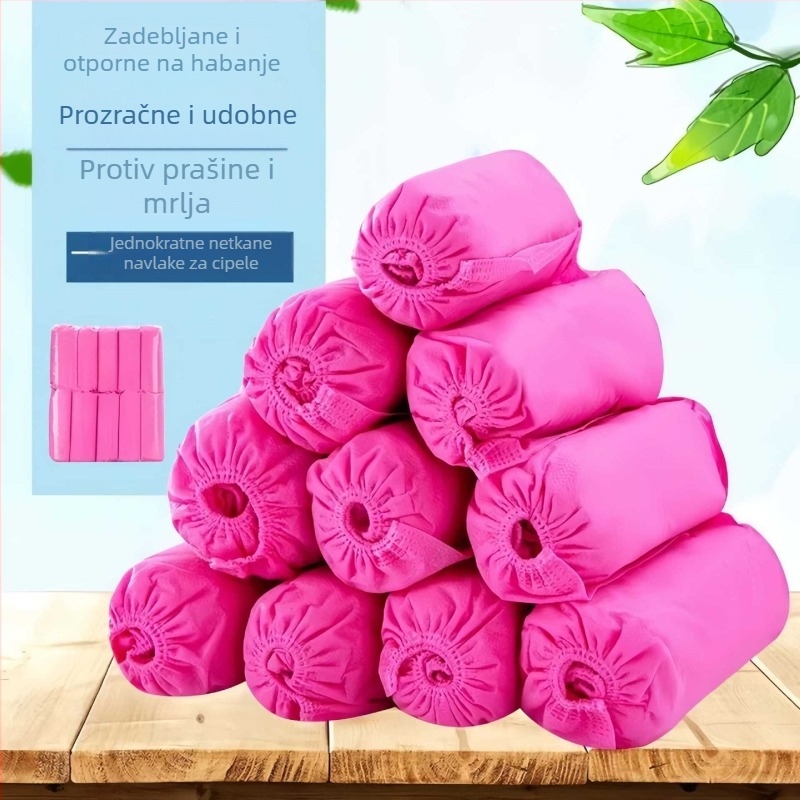 Jednokratne navlake za cipele za unutarnju upotrebu, od netkanog materijala, dodatno debele, prozračne, protuklizne, zaštita od prašine