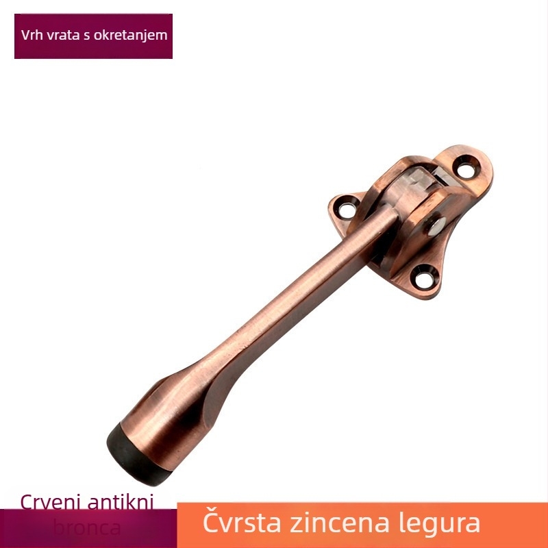 Dverni zaustavljač od cinkovog legura, elektroplatinirani završetak, Ct-02 ugradnja na pod, dizajn dugog zida, ručna kontrola