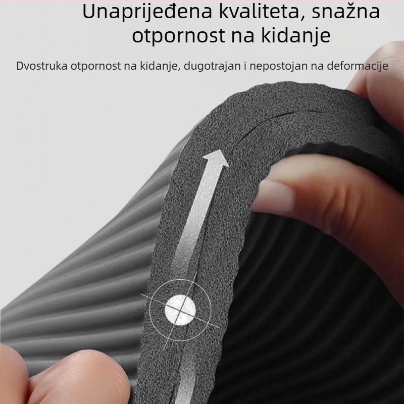 Joga prostirka za žene, gumena, debljina 8 mm, produžena duljina, zvučno izolirana za fitness