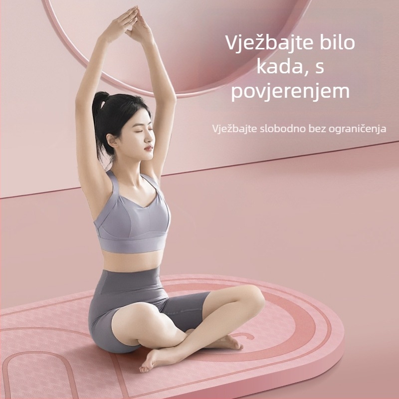 TPE joga podloga, 2 kg, protuklizna, apsorpcija udara i zvučno izolirana, za unutarnji trening