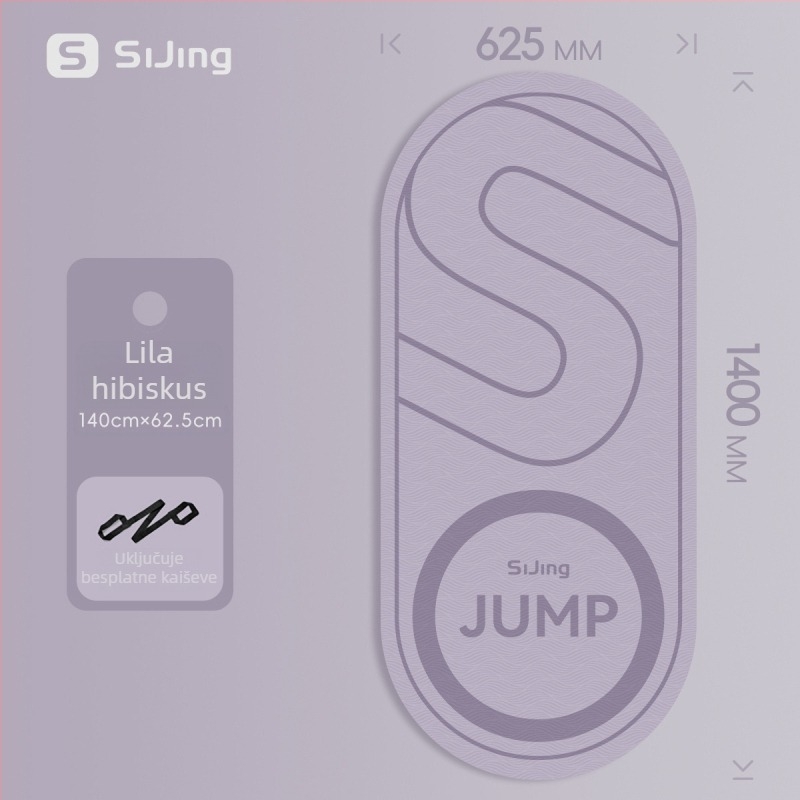 TPE joga podloga, 2 kg, protuklizna, apsorpcija udara i zvučno izolirana, za unutarnji trening