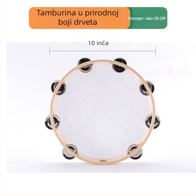Omair drveni tamburin za djecu (4–6 godina), Orff profesionalni udaraljka, Podrijetlo Yanshi, Henan, Unisex