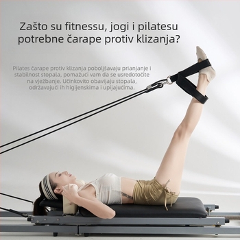 Ženske čarape za jogu s protukliznim dnom, profesionalne za pilates, ples i fitness treninge