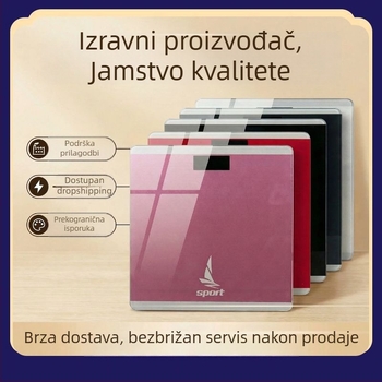 Kućna vaga za mjerenje tjelesne masnoće, Type-C napajanje, kapacitet 180 kg