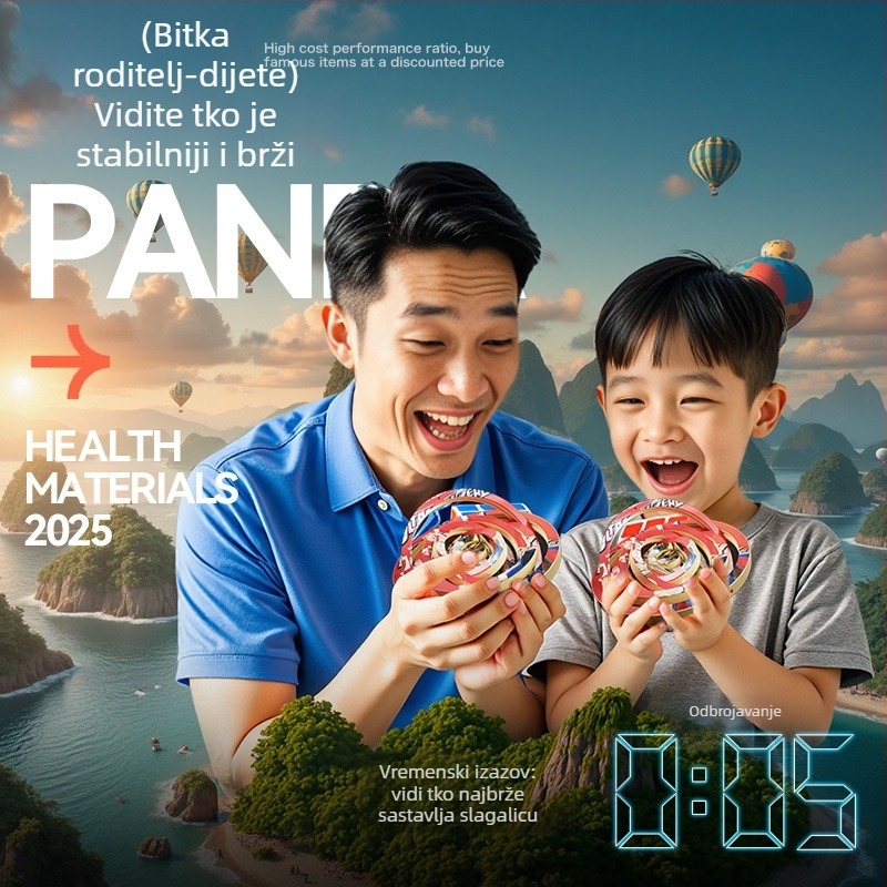 3D puzzle s rotacijom od 360° | plastična edukativna igračka za djecu 4–6 godina, 160 komada