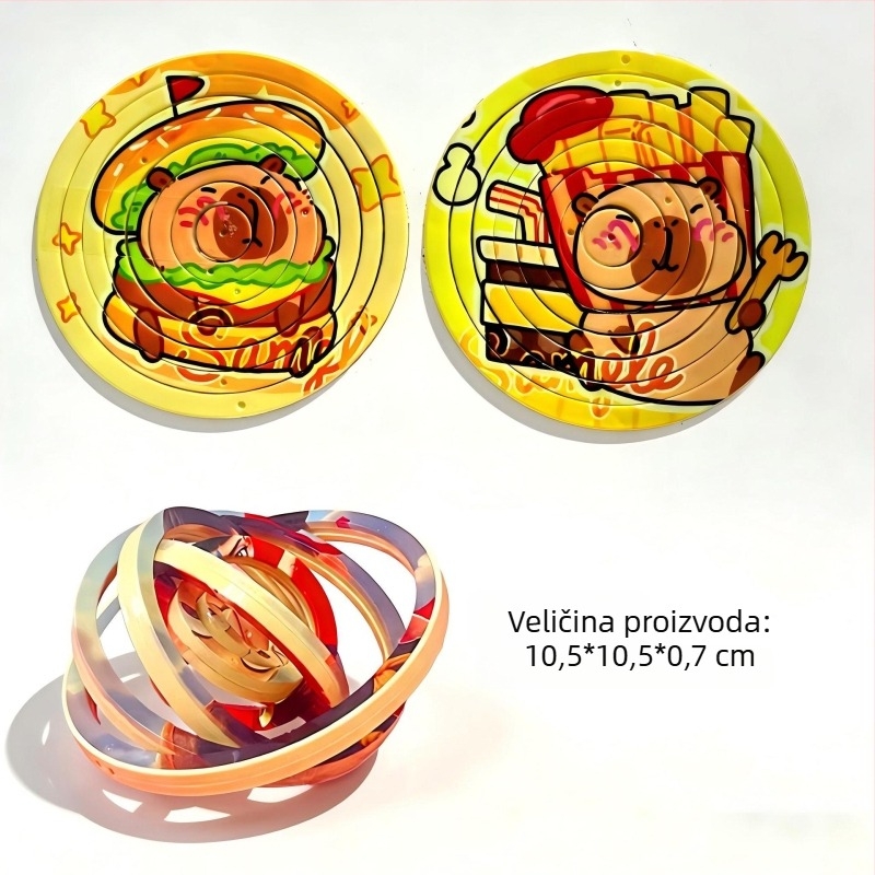 3D puzzle s rotacijom od 360° | plastična edukativna igračka za djecu 4–6 godina, 160 komada