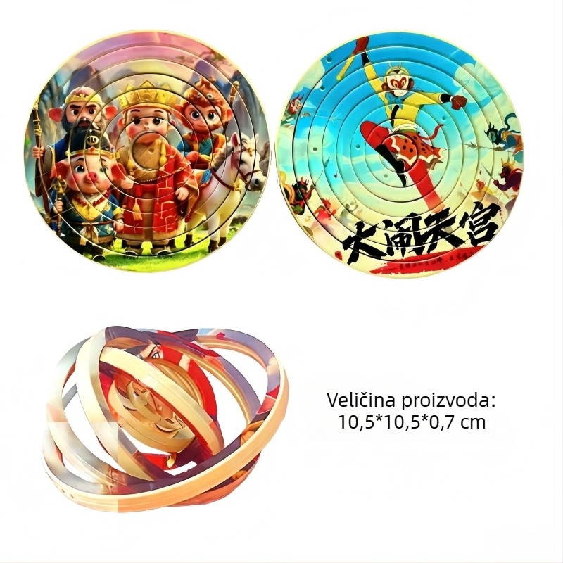 3D puzzle s rotacijom od 360° | plastična edukativna igračka za djecu 4–6 godina, 160 komada