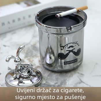 Stakleni pepeljara s dizajnom funnel za stol, višenamjenski dekorativni komad u modernom minimalističkom stilu