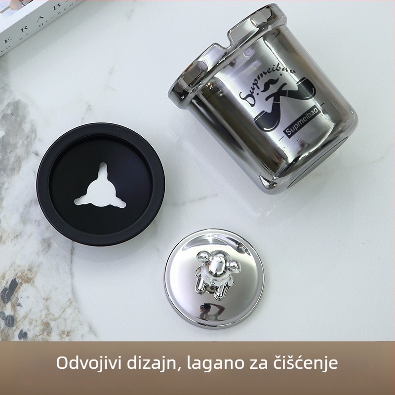 Stakleni pepeljara s dizajnom funnel za stol, višenamjenski dekorativni komad u modernom minimalističkom stilu