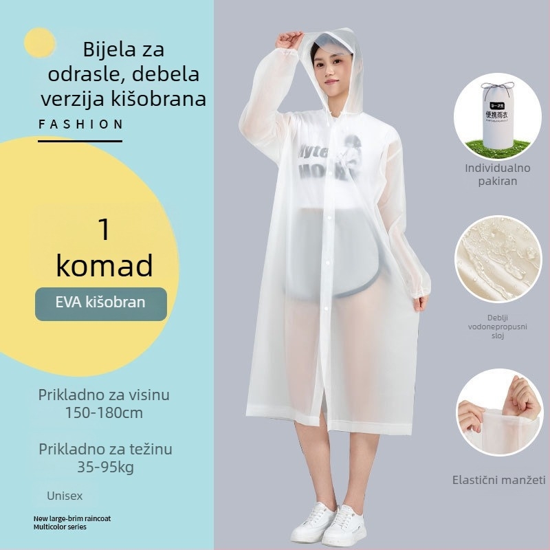 EVA kišobran za planinarenje – dugi pončo od jednog komada, prijenosno, višekratna upotreba, za odrasle