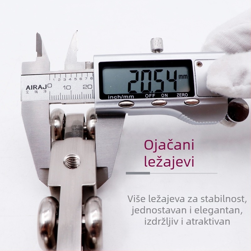 Kladka za klizna vrata – cinkova legura, 4 metalna kotačića, nosivost do 200 kg, za čvrsta drvena vrata