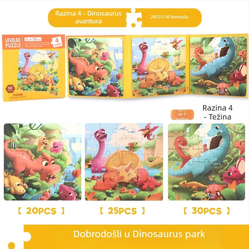 Papirna slagalica-knjiga za djecu, 11 scena, plošna slagalica, rana edukacija, unisex, uzrast 4-6 godina, prilagodljiva prema crtežima.