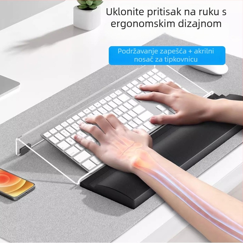 Silikonski naslon za zglob za tipkovnicu i miš – otporan na trošenje, za ured i dom