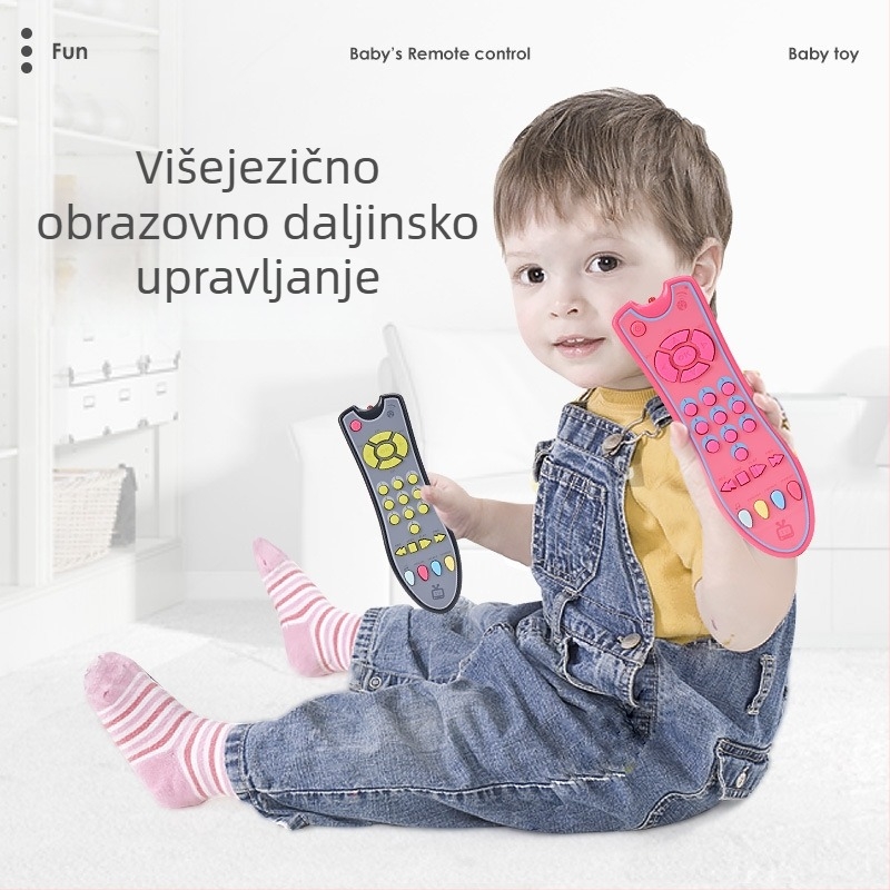 Dječji obrazovni daljinski upravljač za televizor sa glazbom, plastika, KONIG KIDS, podrijetlo Guangdong, pakiranje u šarenoj kutiji, za dob 0–3 godina