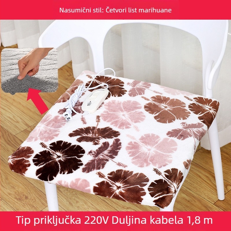Grijajući jastučić za sjedalo uredskog stolca, gornji materijal od zecje dlake fleece, USB napajanje, dizajn grijanja uloška