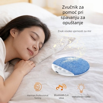 Bluetooth mini zvučnik za jastučnicu sa bijelim šumom – 3W, BT 5.3, 60Hz-15kHz, SNR ≥60dB, ugrađena baterija 800–1000mAh