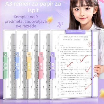 A4 mapa za ispite papira s prozirnim dvostrukim klipom i dvije vučne šipke, PP materijal, debljina ploče 2 mm
