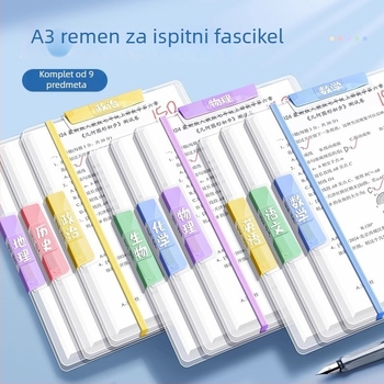 A4 mapa za ispite papira s prozirnim dvostrukim klipom i dvije vučne šipke, PP materijal, debljina ploče 2 mm