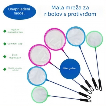 Dječja ribarska mreža, džepna teleskopska mreža, okruglog oblika, za ribe i vodene organizme