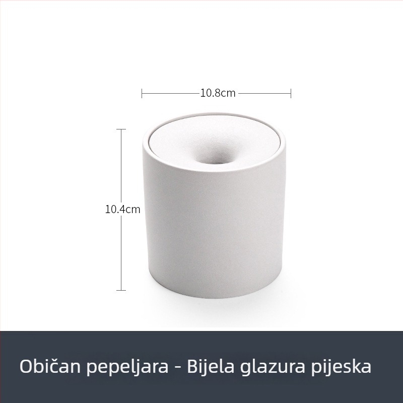 Keramički pepelnjak s poklopcem u obliku lijevka – dekorativni predmet, 60 komada, s tiskanim logom, prilagodljiv, lagani luksuz minimalistički stil