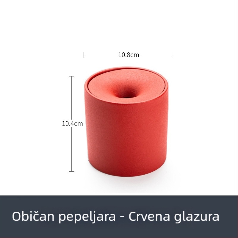 Keramički pepelnjak s poklopcem u obliku lijevka – dekorativni predmet, 60 komada, s tiskanim logom, prilagodljiv, lagani luksuz minimalistički stil