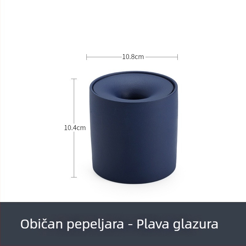 Keramički pepelnjak s poklopcem u obliku lijevka – dekorativni predmet, 60 komada, s tiskanim logom, prilagodljiv, lagani luksuz minimalistički stil